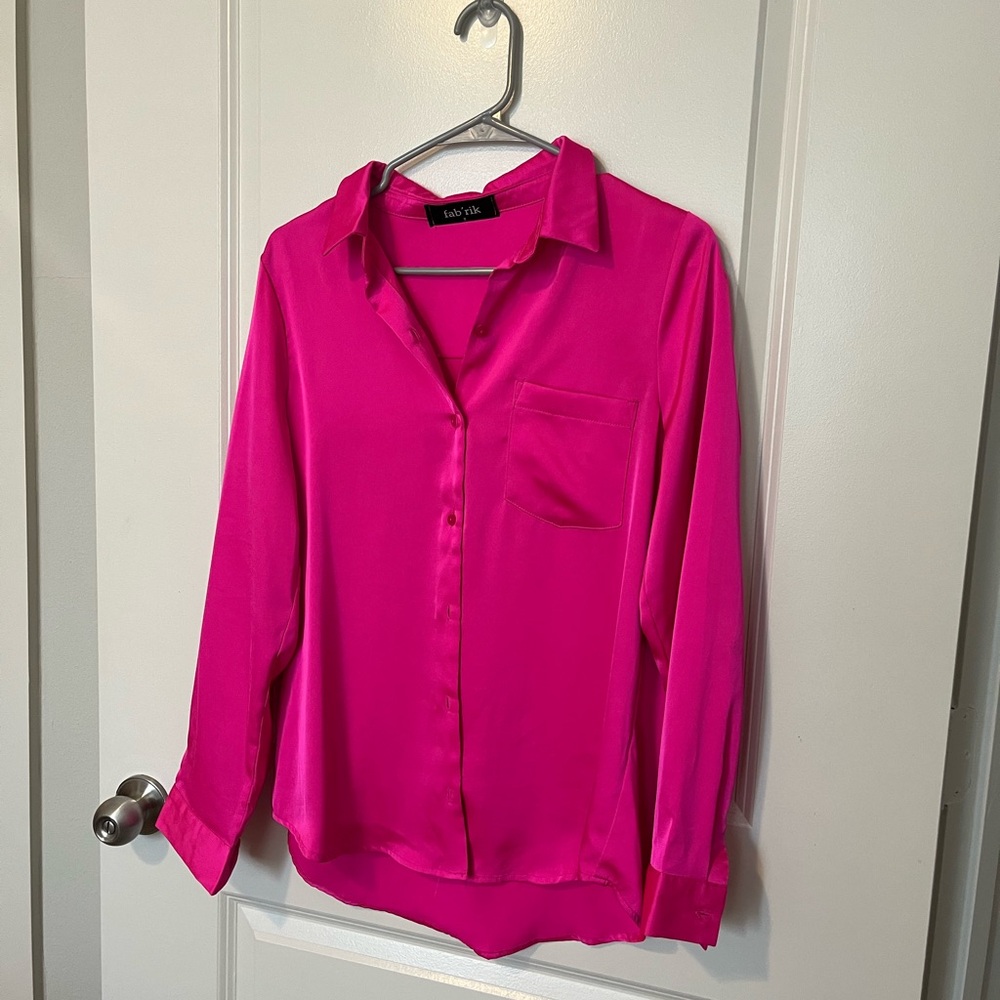 Fabrik Satin Pink Blouse